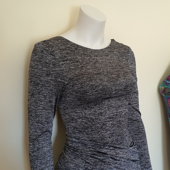 Ava. Klum Dress Long Sleeve Scoop Neckline | Zip Back | V-Neck Back | 65% Cotton - Picture 6 of 12